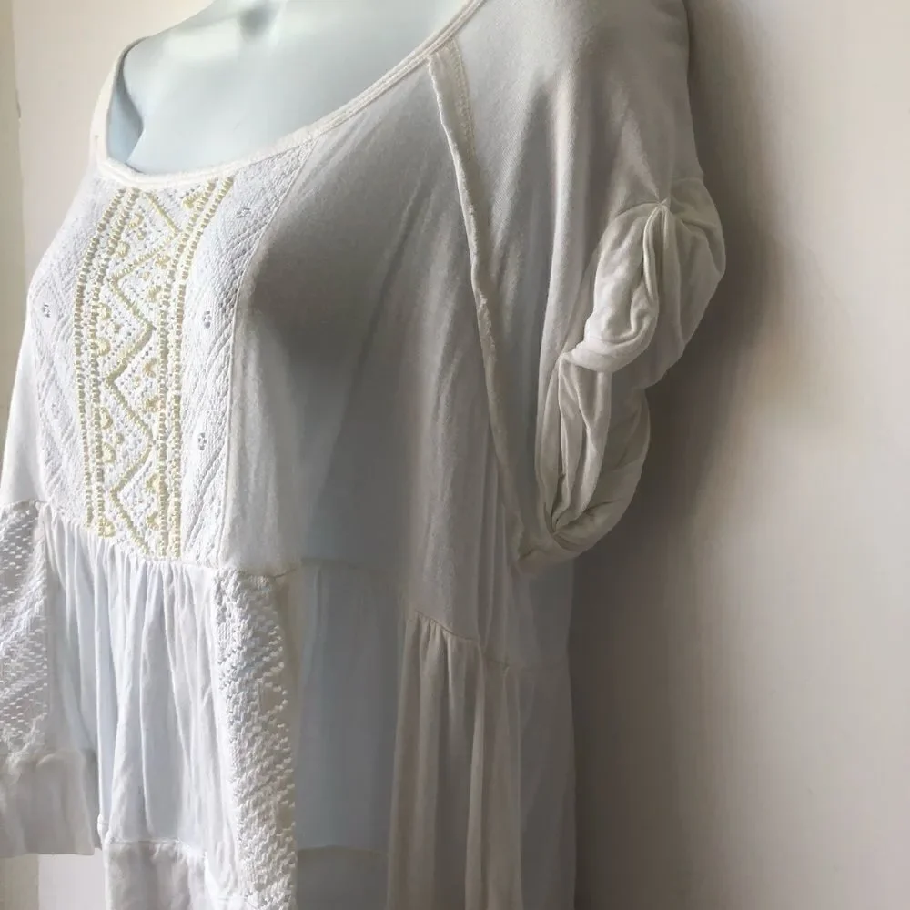 🎃FREE PEOPLE BOHO BEADED AZTEC CROP TOP